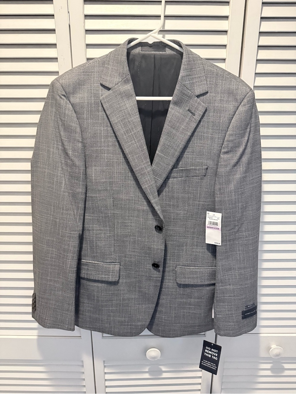 Perry Ellis Men’s 42 Short Plaid Sport Coat Blazer NWT